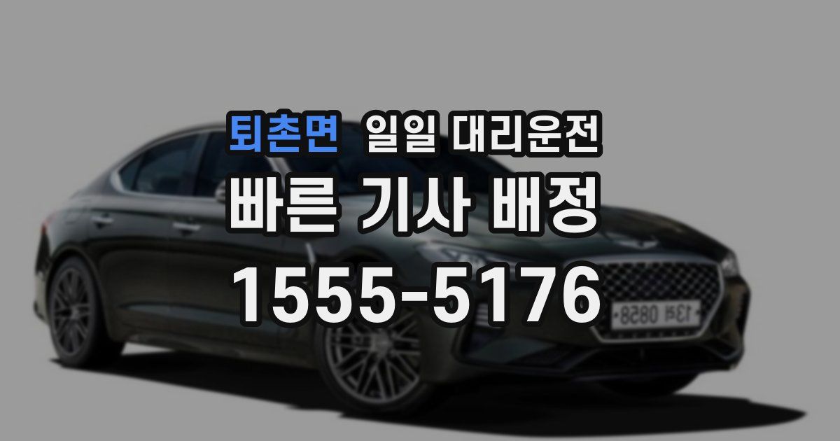 퇴촌면 일일 대리운전