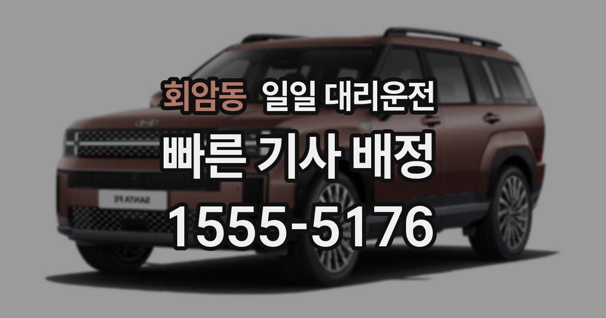 회암동 일일 대리운전