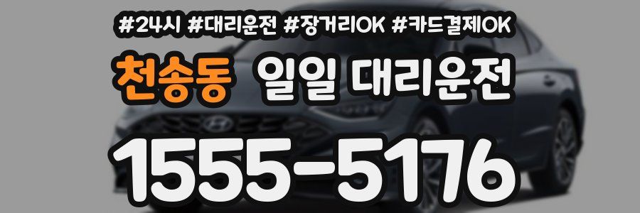 천송동 일일 대리운전