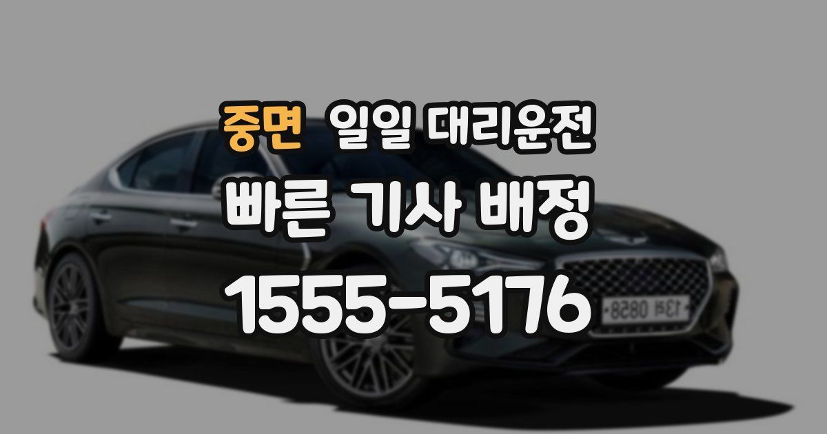 중면 일일 대리운전