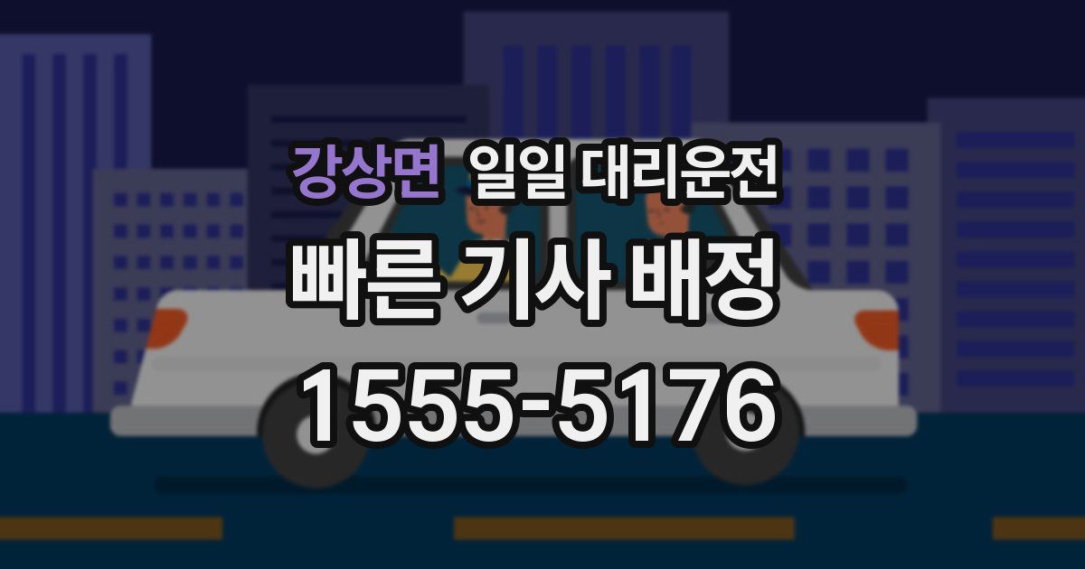 강상면 일일 대리운전