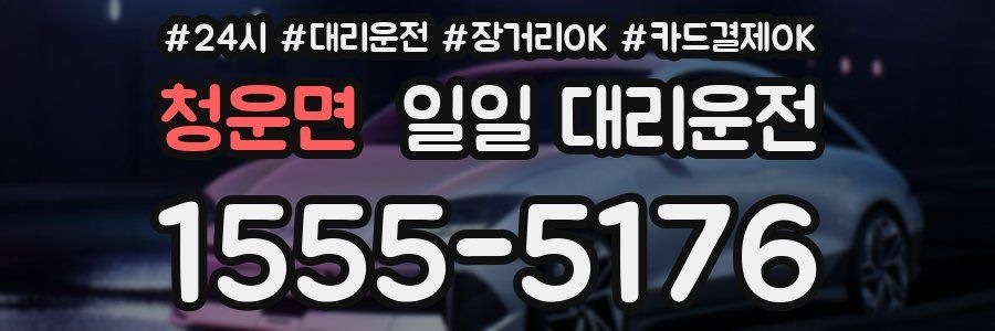 청운면 일일 대리운전