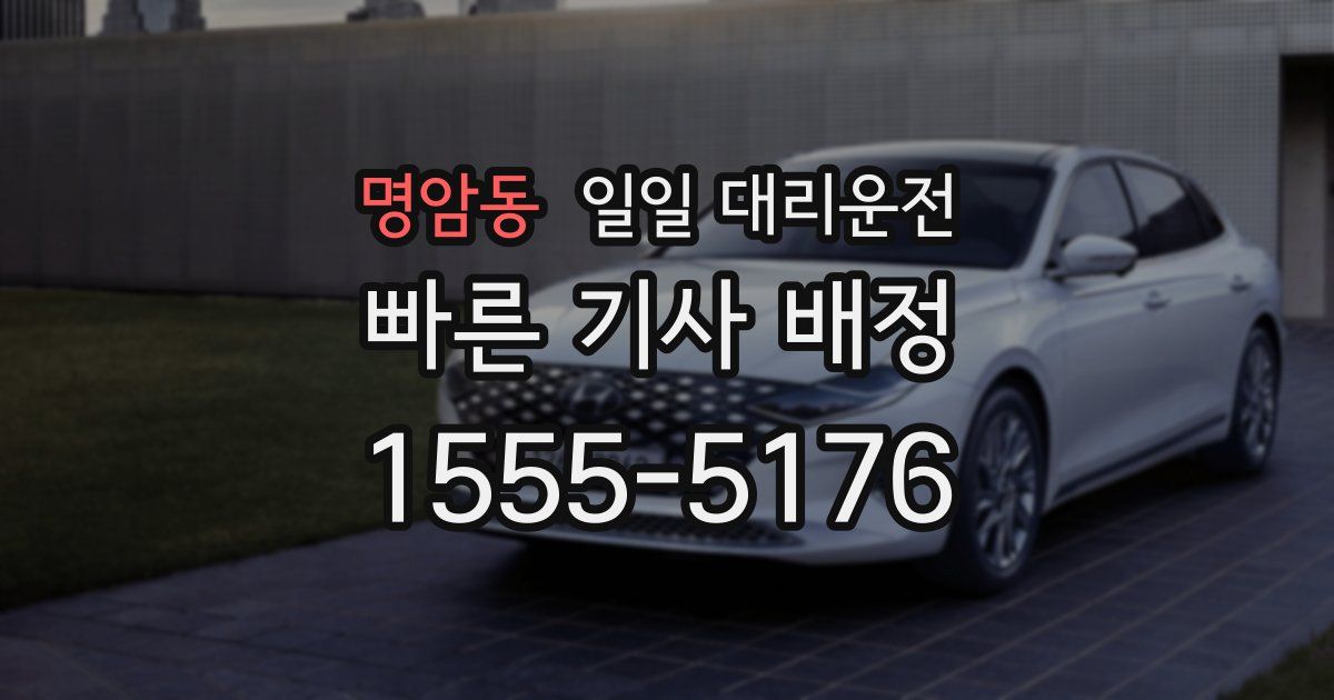 명암동 일일 대리운전