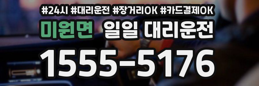 미원면 일일 대리운전