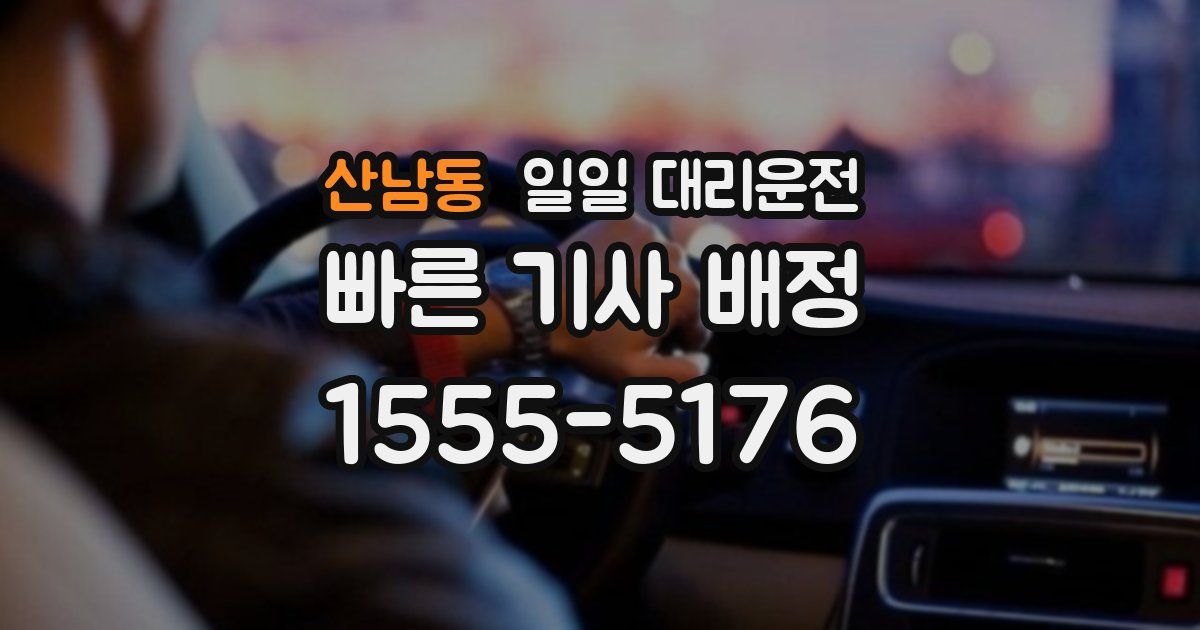 산남동 일일 대리운전