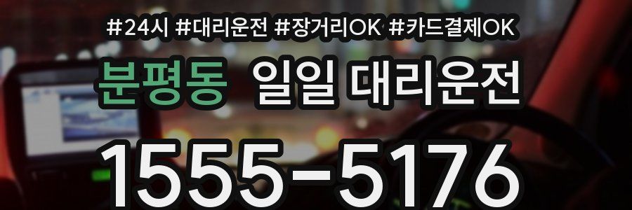 분평동 일일 대리운전