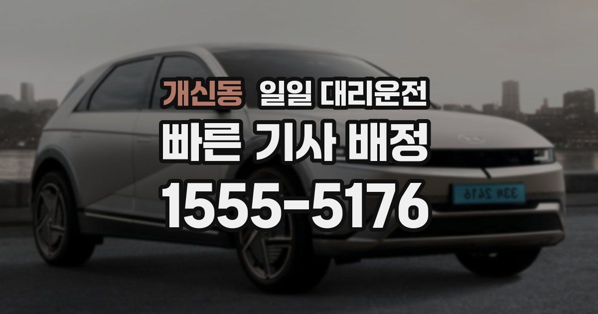 개신동 일일 대리운전