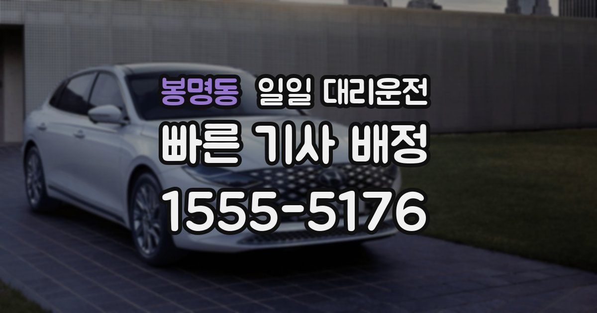 봉명동 일일 대리운전