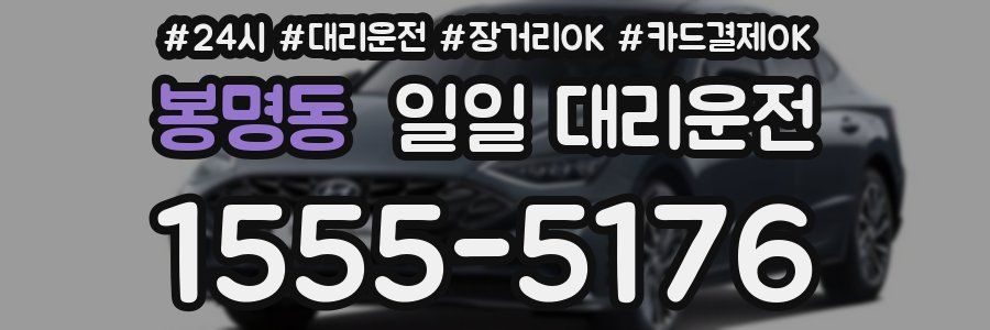 봉명동 일일 대리운전