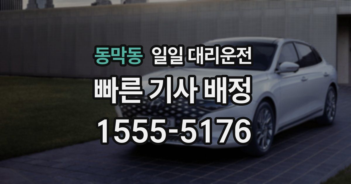 동막동 일일 대리운전