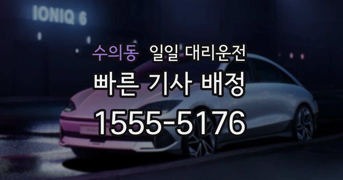 수의동 일일 대리운전