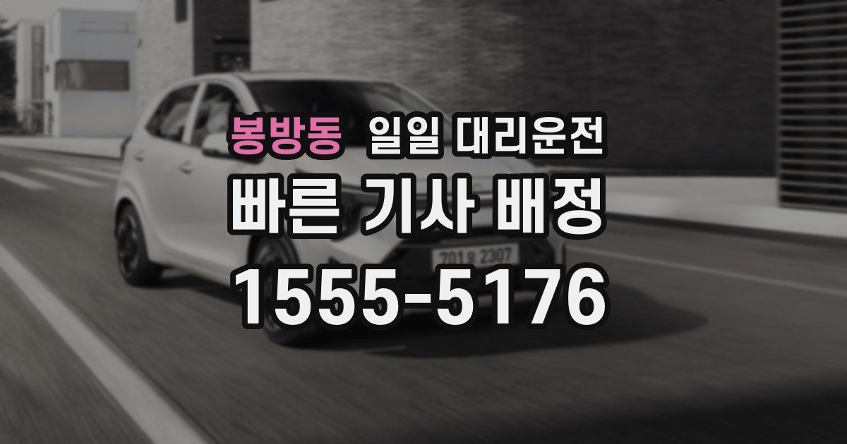 봉방동 일일 대리운전