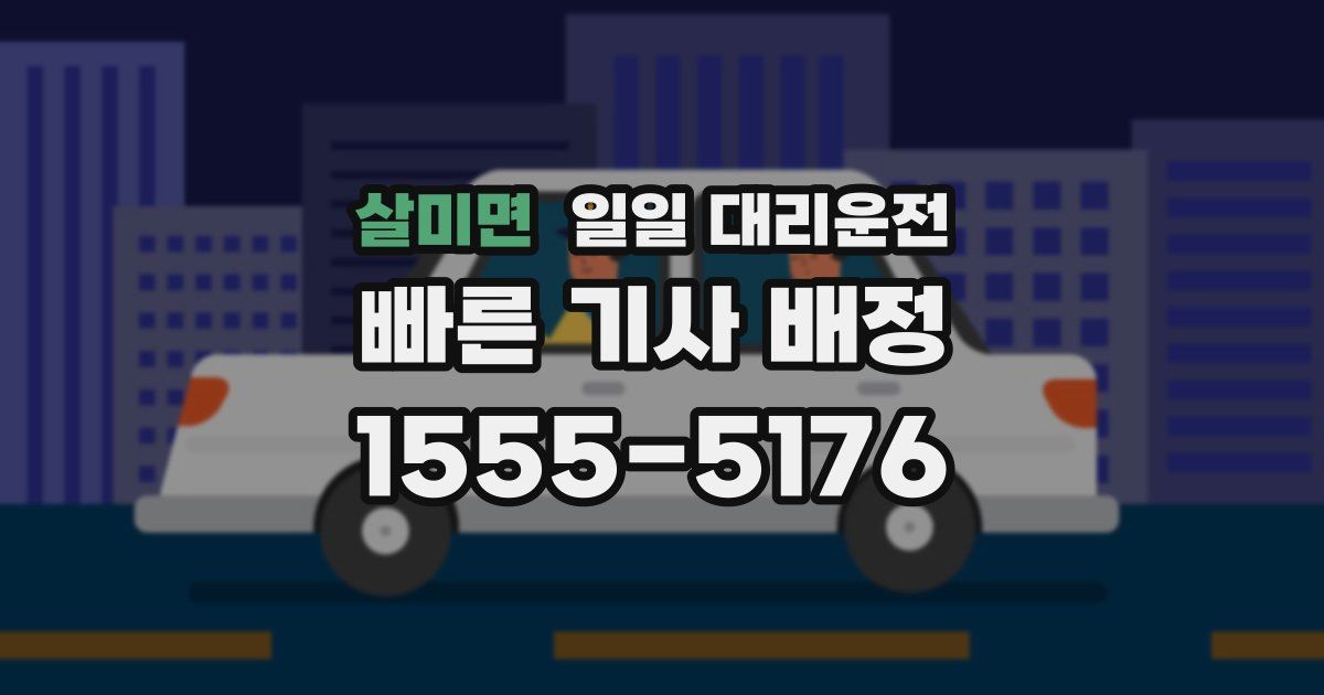 살미면 일일 대리운전