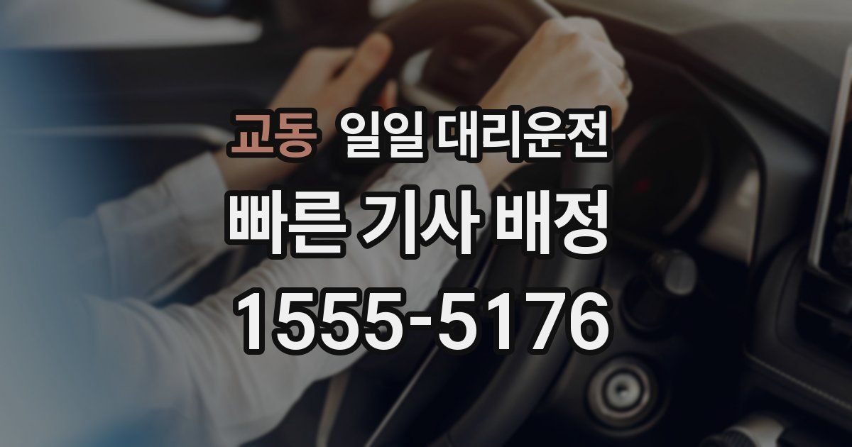 교동 일일 대리운전