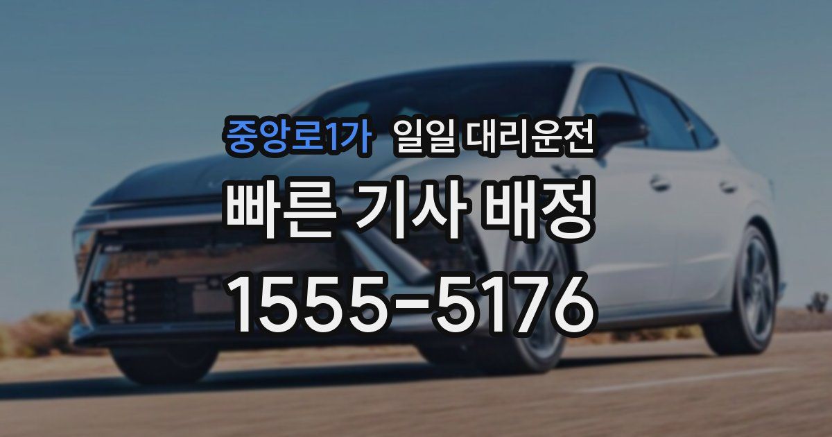 중앙로1가 일일 대리운전