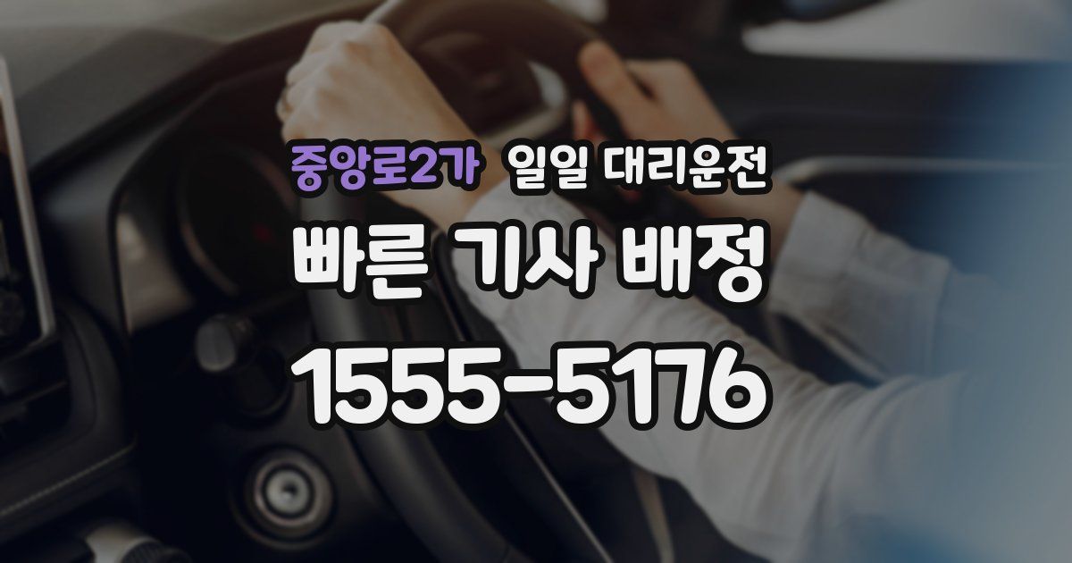 중앙로2가 일일 대리운전