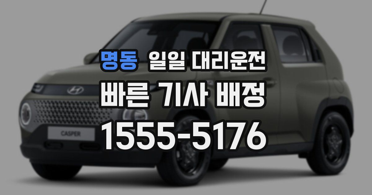 명동 일일 대리운전