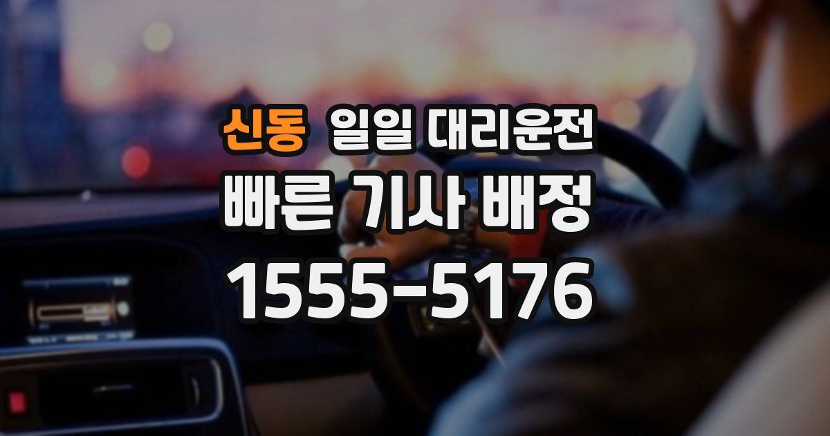 신동 일일 대리운전