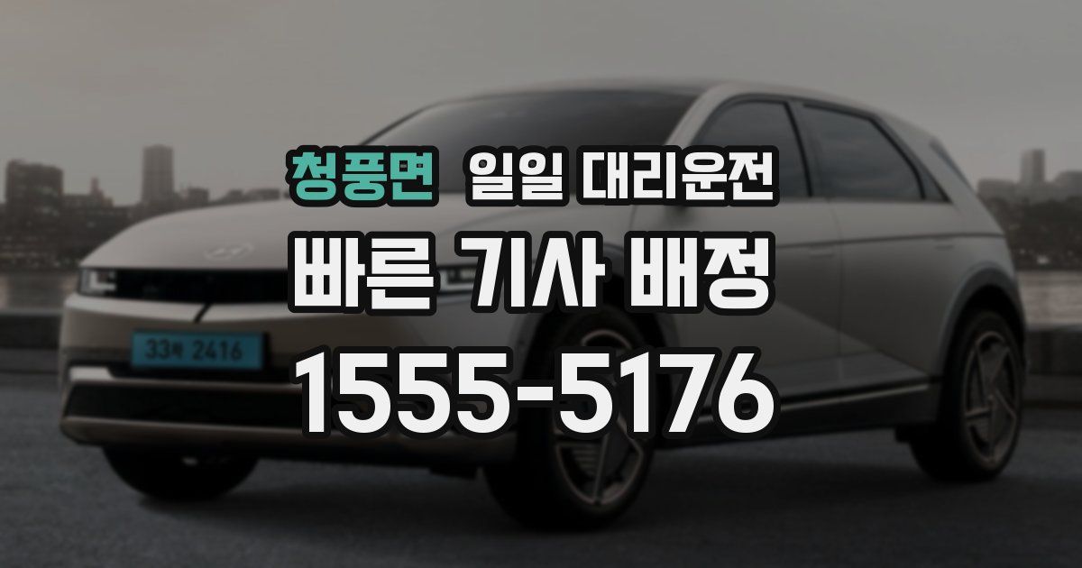청풍면 일일 대리운전
