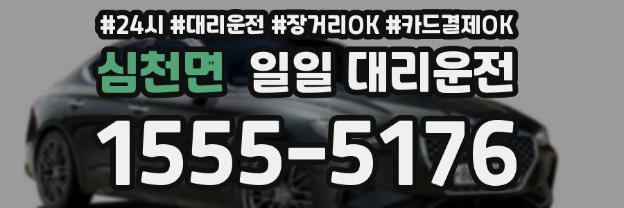 심천면 일일 대리운전