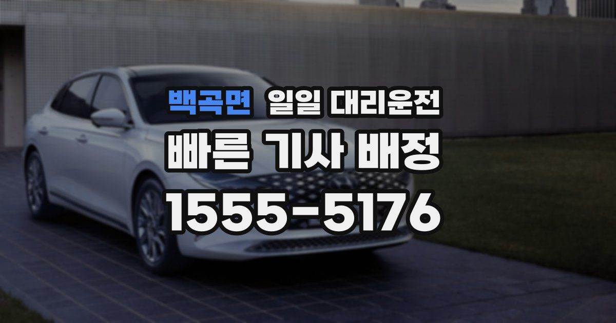 백곡면 일일 대리운전