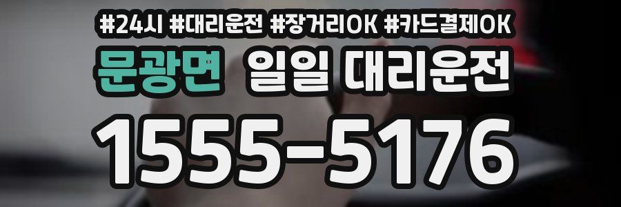 문광면 일일 대리운전