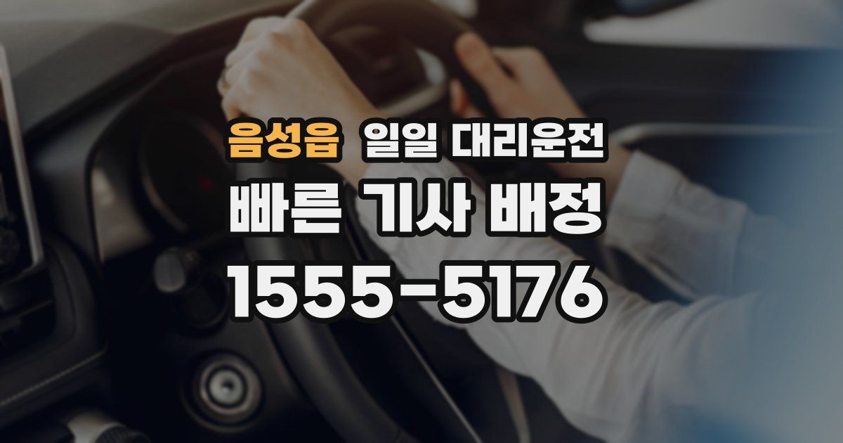 음성읍 일일 대리운전