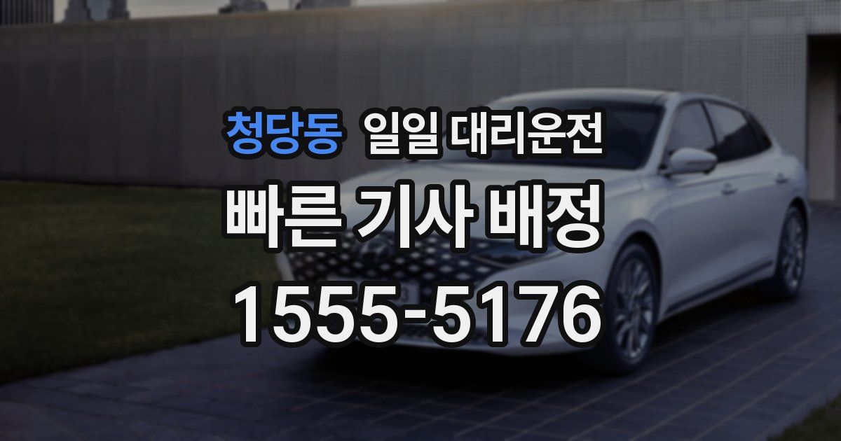 청당동 일일 대리운전