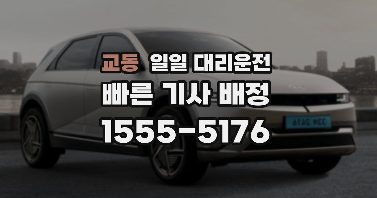 교동 일일 대리운전
