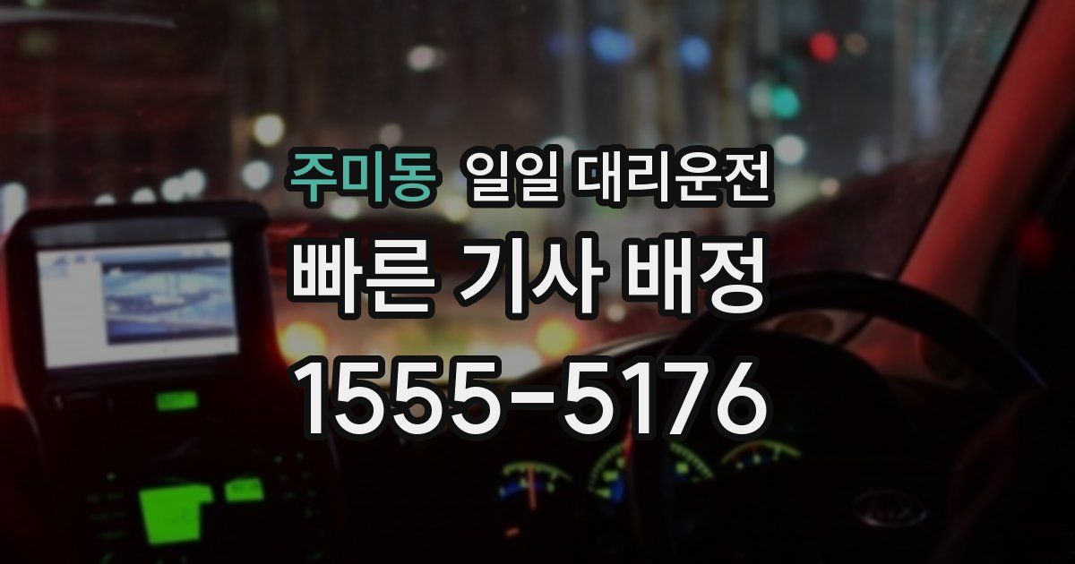 주미동 일일 대리운전