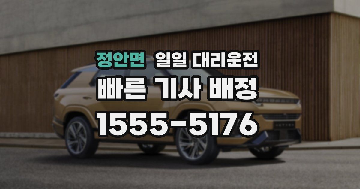정안면 일일 대리운전