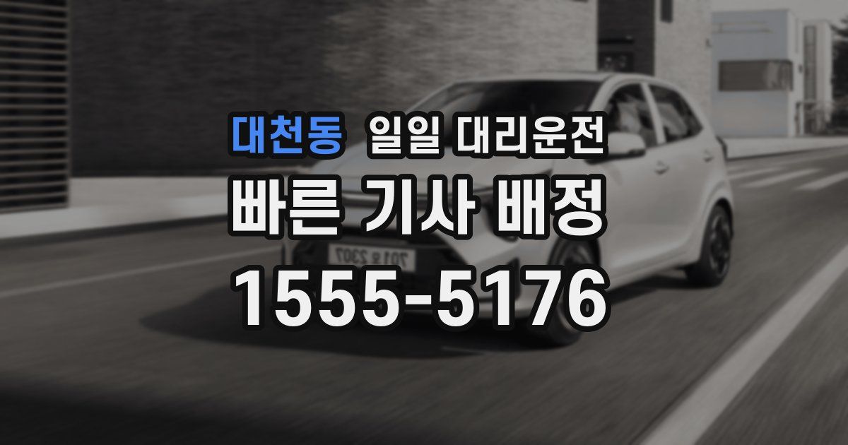 대천동 일일 대리운전