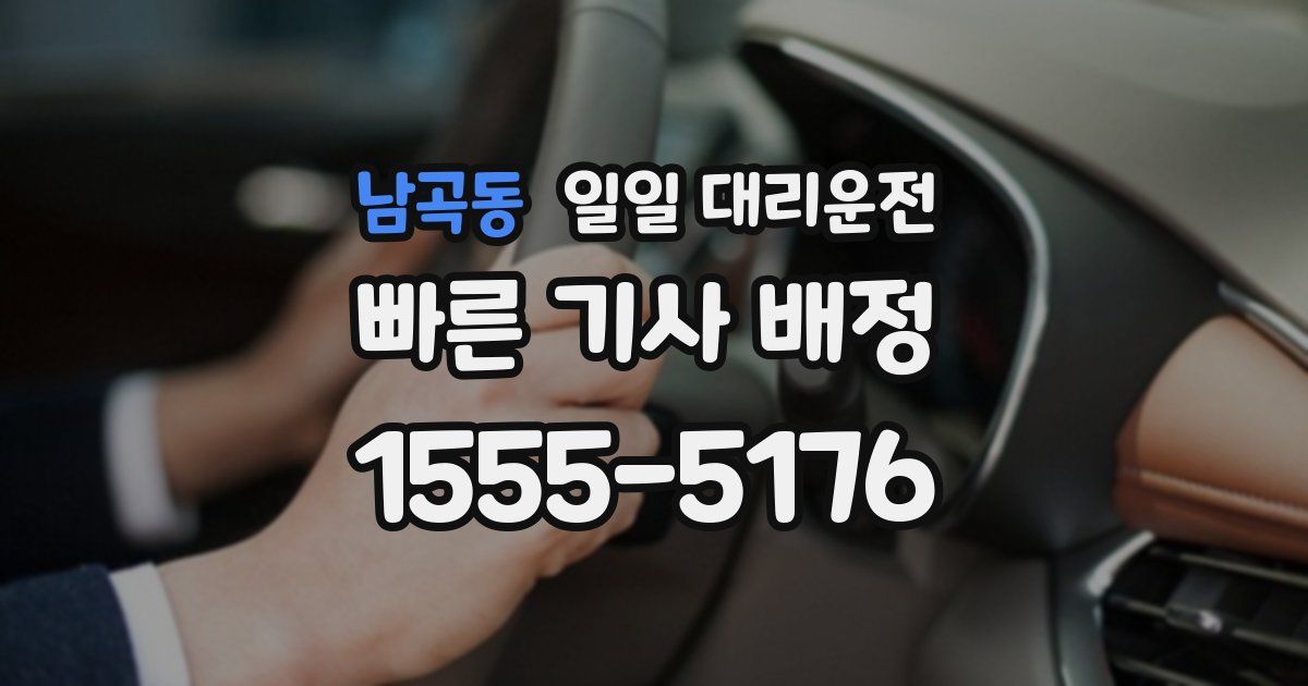 남곡동 일일 대리운전