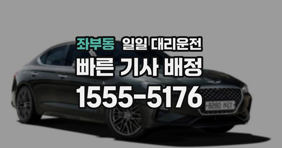 좌부동 일일 대리운전