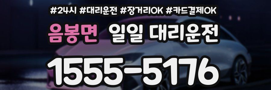 음봉면 일일 대리운전
