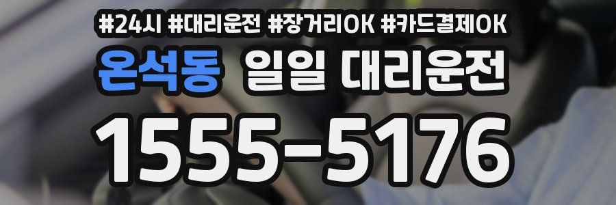 온석동 일일 대리운전