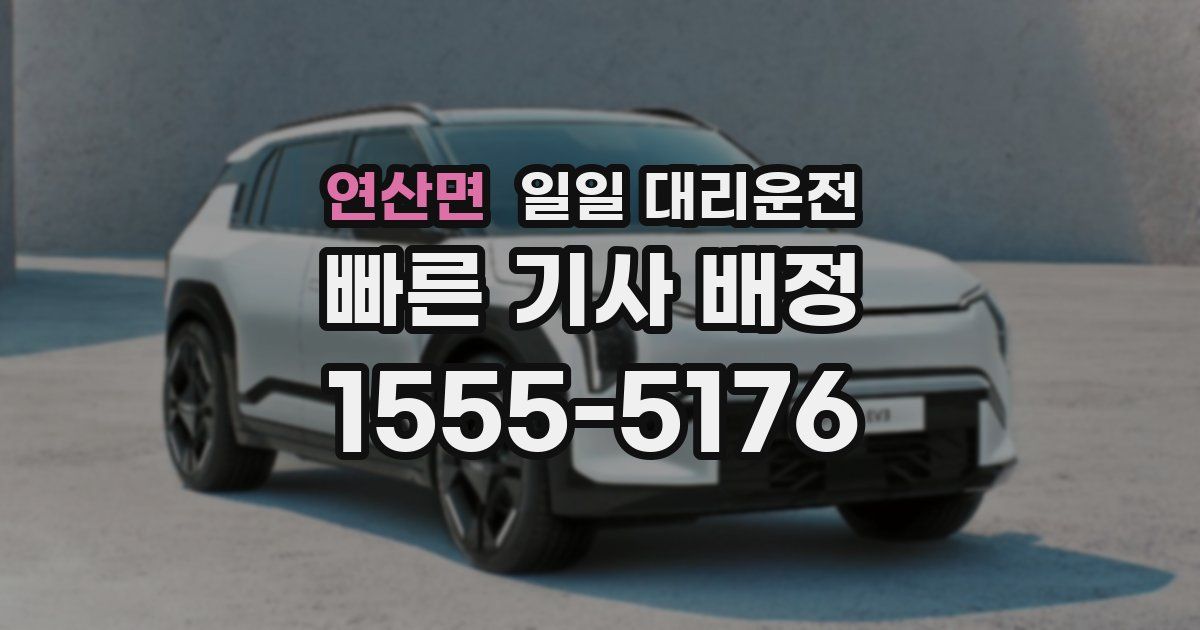 연산면 일일 대리운전