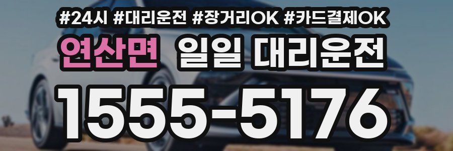 연산면 일일 대리운전