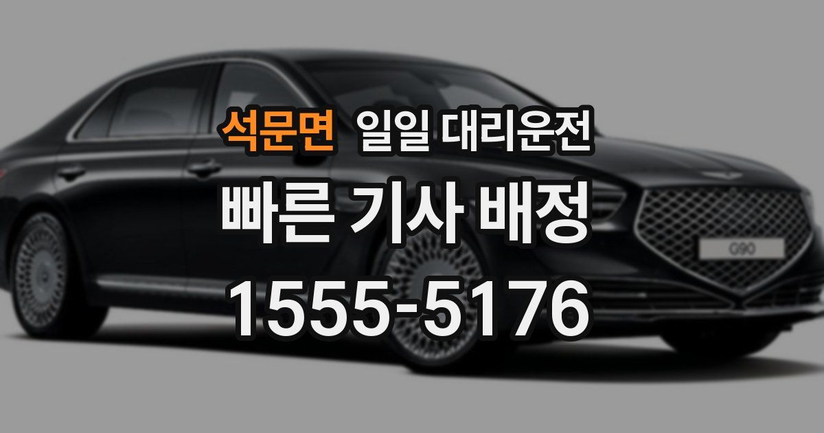 석문면 일일 대리운전