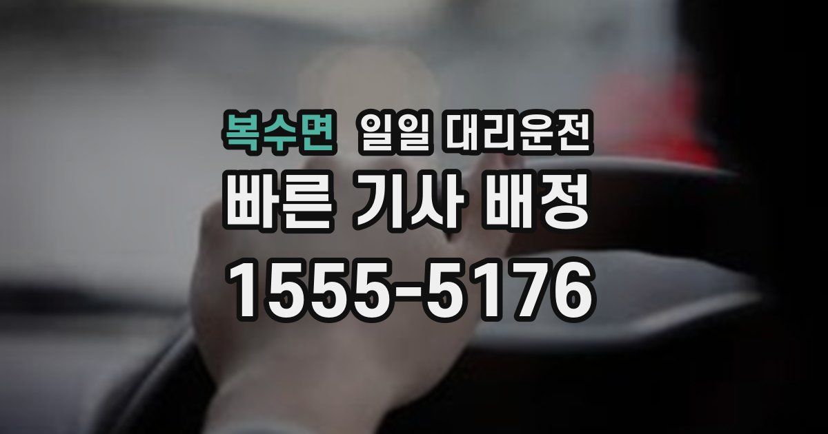 복수면 일일 대리운전