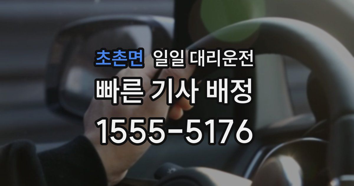 초촌면 일일 대리운전