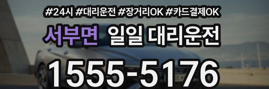 서부면 일일 대리운전