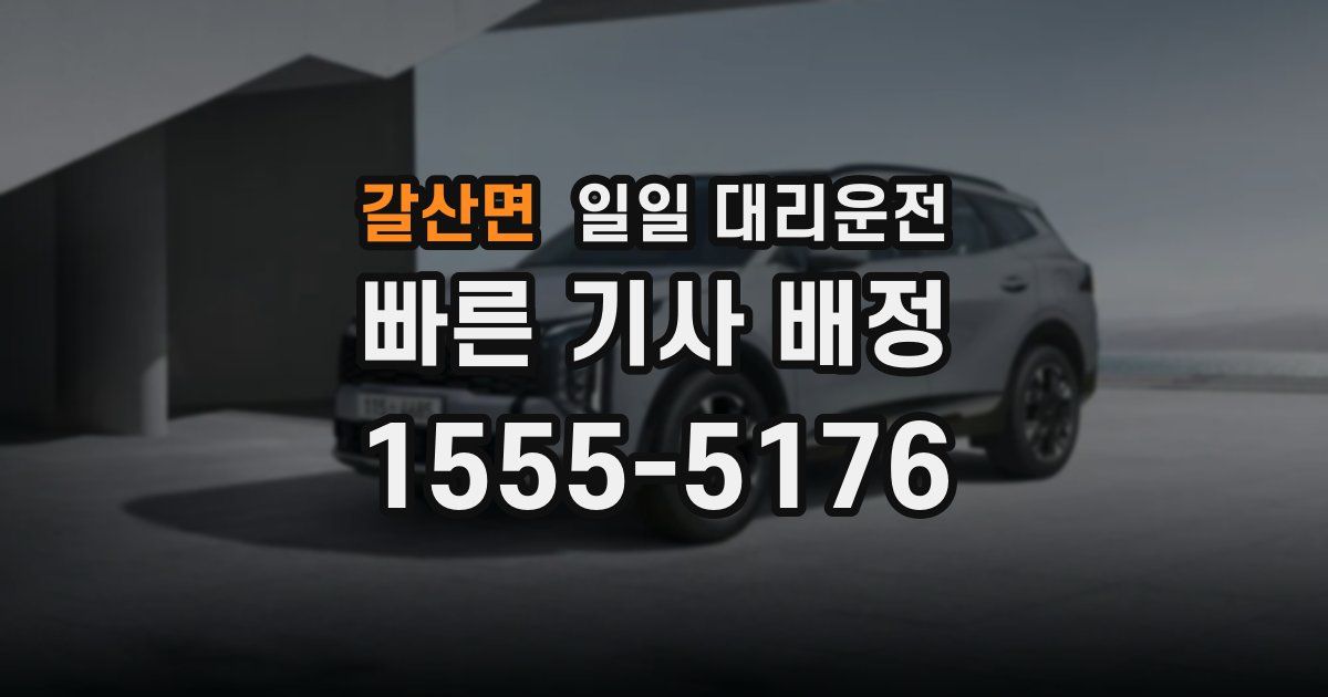 갈산면 일일 대리운전