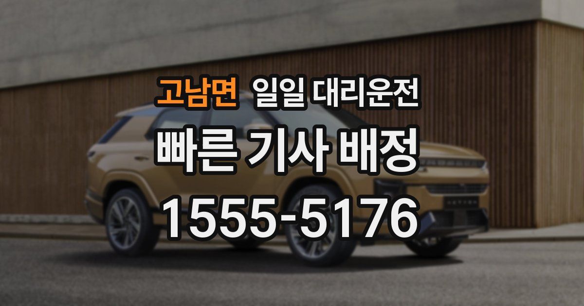 고남면 일일 대리운전