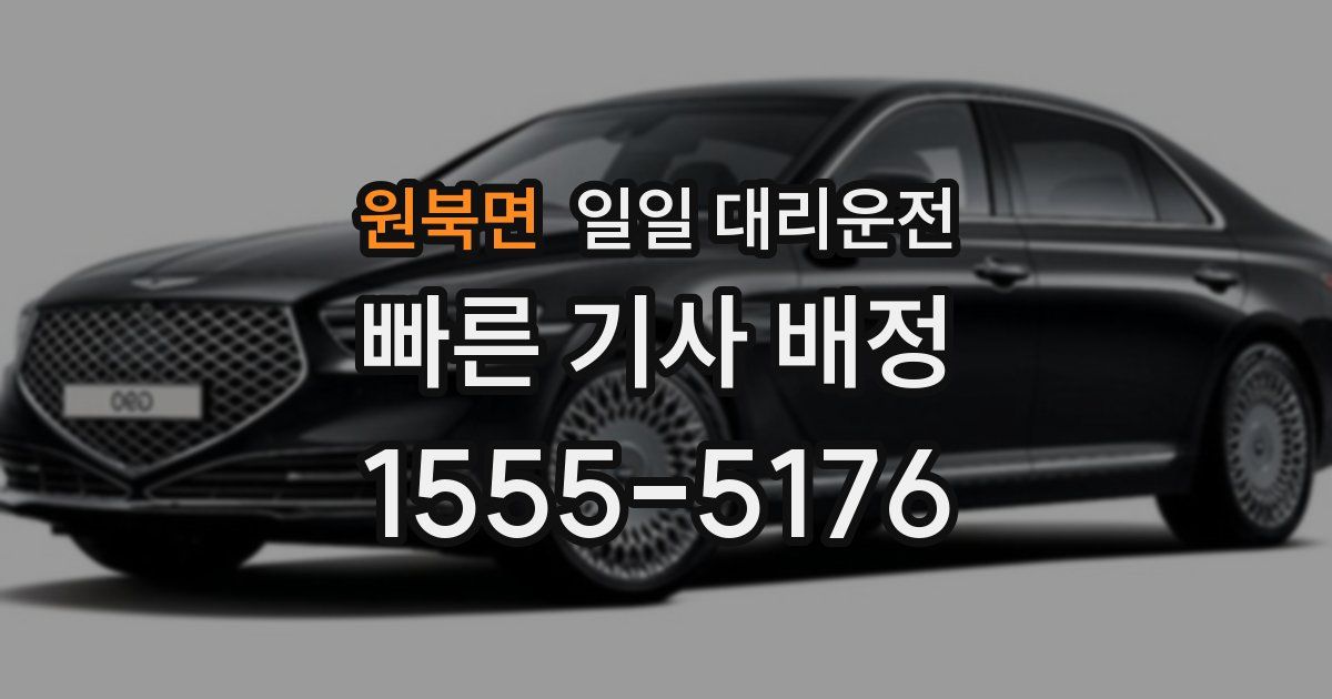 원북면 일일 대리운전