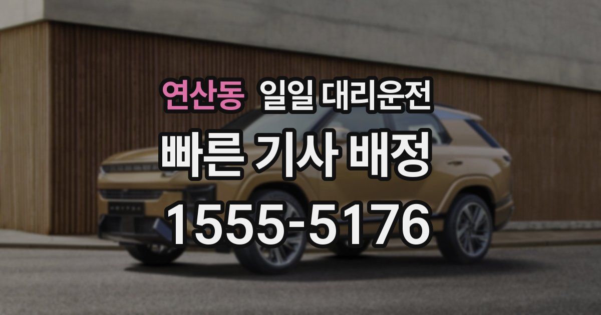 연산동 일일 대리운전