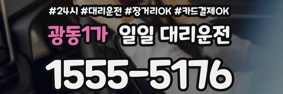 광동1가 일일 대리운전