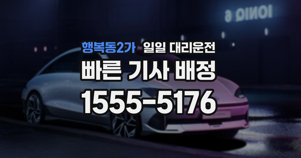행복동2가 일일 대리운전