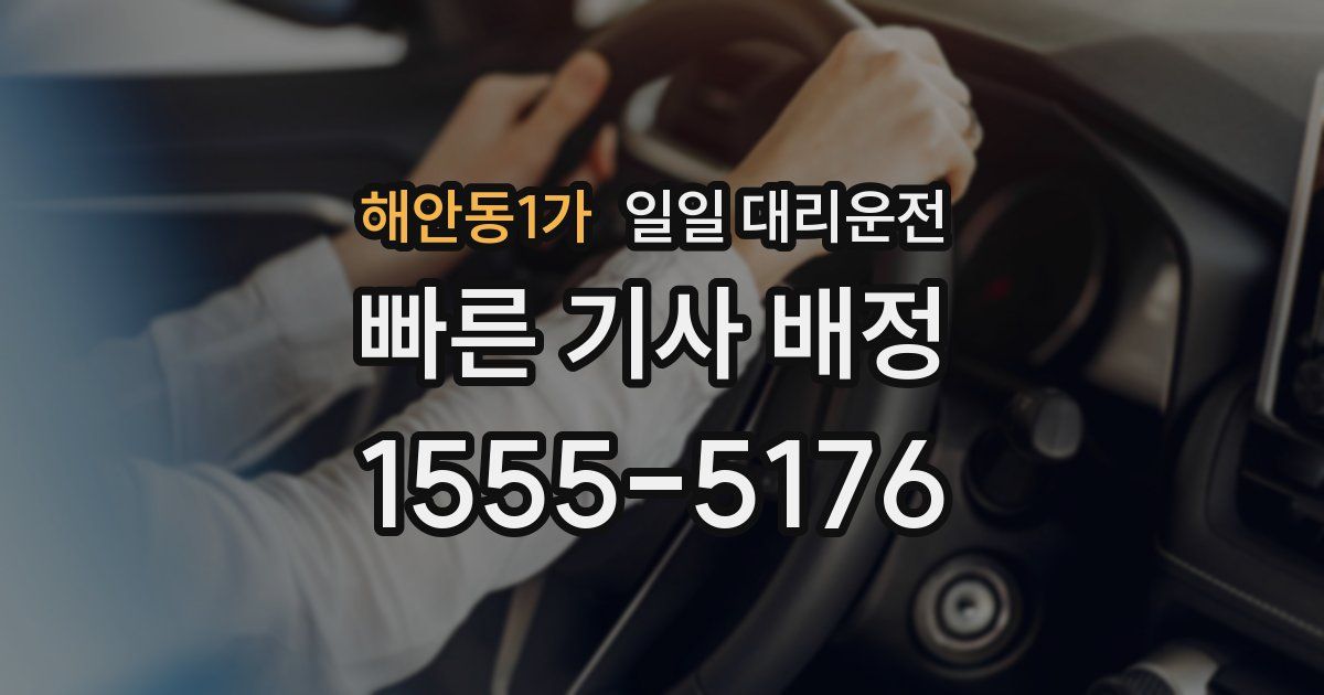 해안동1가 일일 대리운전