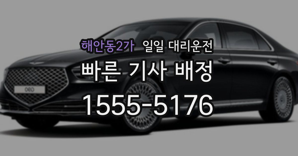 해안동2가 일일 대리운전